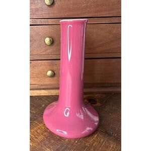 Vintage HALL Art Pottery Maroon Rose Color Vase, 631 1/2, Excellent Condition